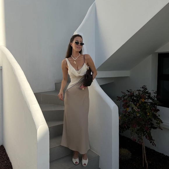 NWT Zara Combination Midi Dress Size M - Picture 11 of 15